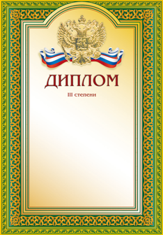 Диплом 3 степени